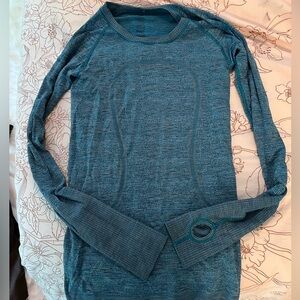 Blue Long Sleeve Lulu Top